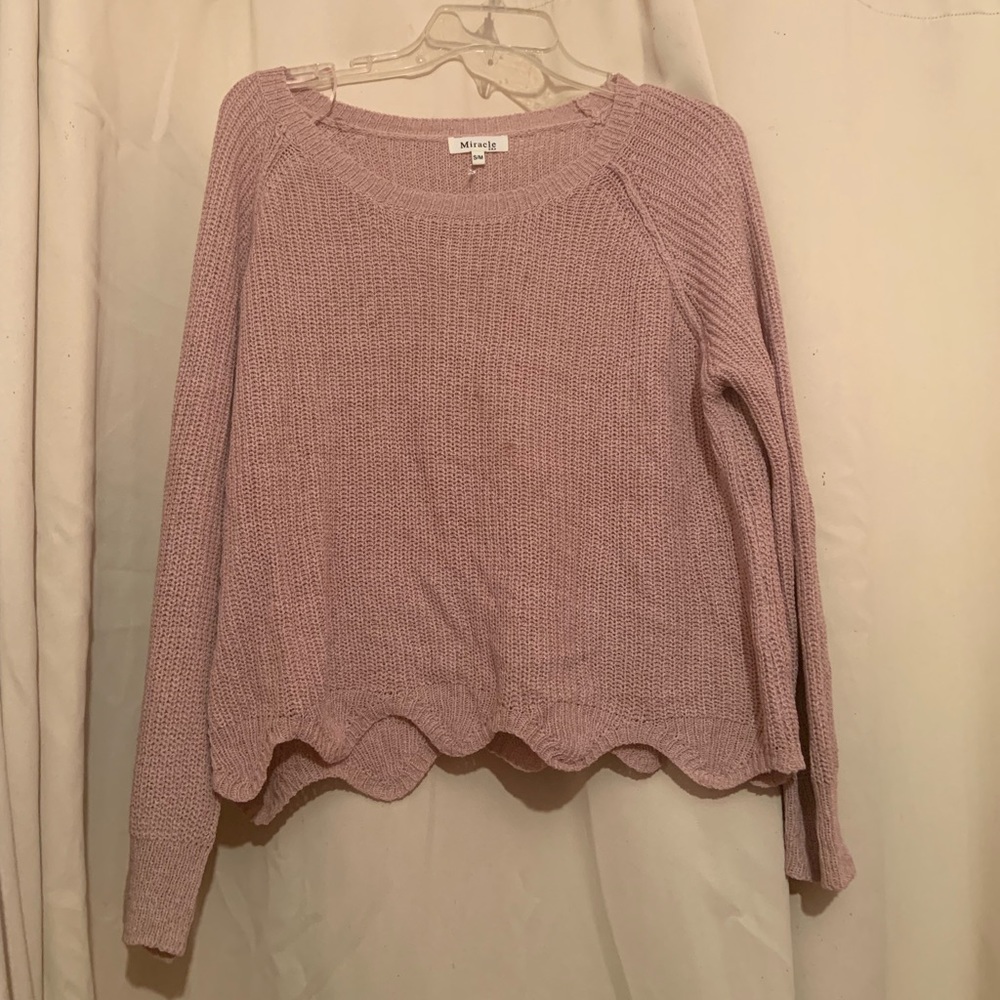 Baby pink woman’s knit long sleeve